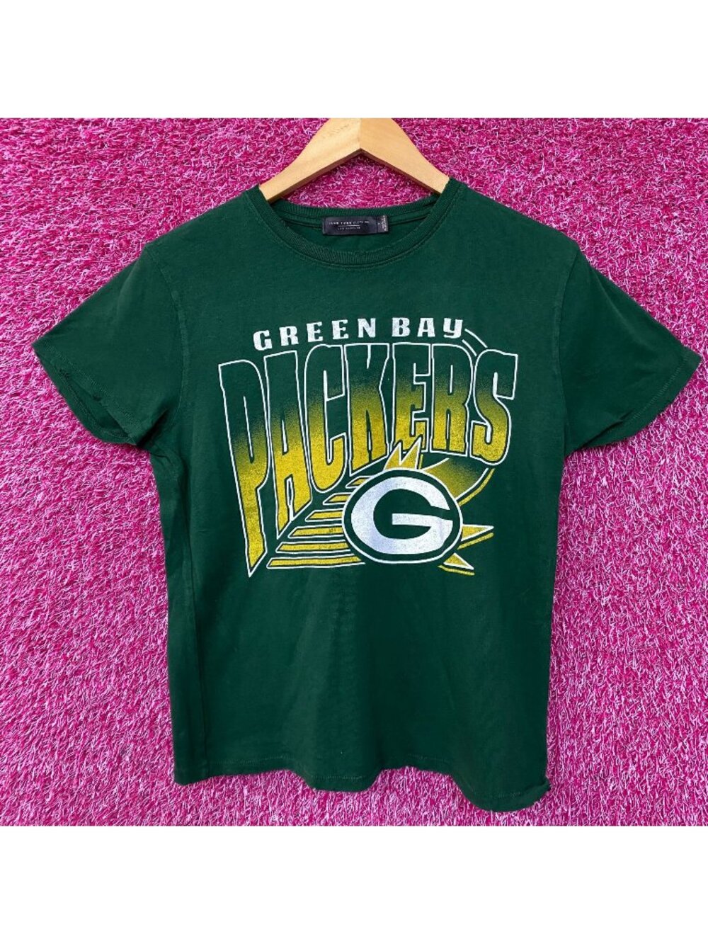 Junk Food Clothing NFL Green Bay Packers Chrome Retro Style T-Shirt Small